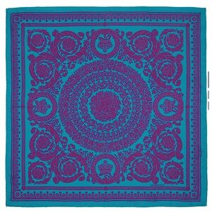 Versace Blue & Purple Barocco Scarf